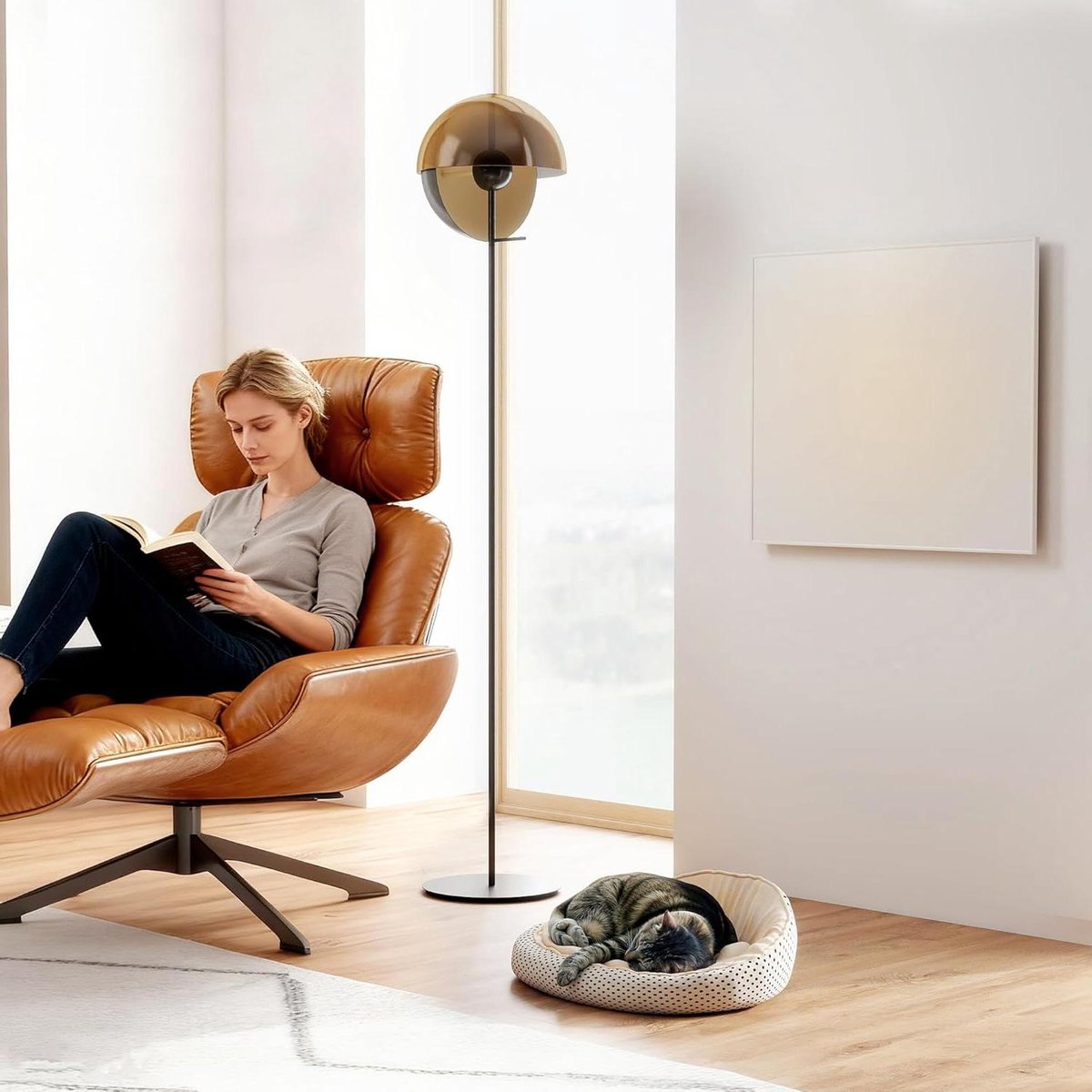Infraroodverwarming - Elektrische radiator - Ruimte verwarmen - Instelbare thermostaat - 400 W - Wit