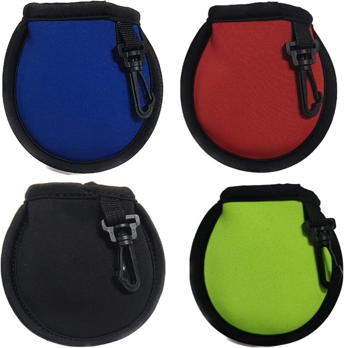 Portable Golf Ball Bag, 4 Pcs Golf Ball Cleaning Bag, Portable Golf Ball Cleaning Bag with Hanging Buckle, Waterproof - ShopVlot
