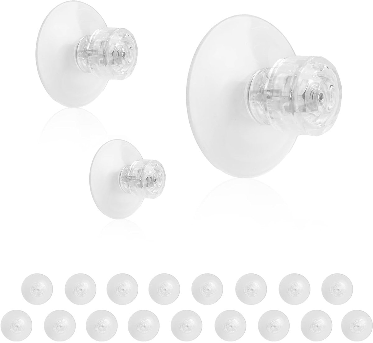 Zuigcups 40 mm - PVC met schroefdraad M4 - sterke hechting - ideaal voor ramen en douches - SnelShoppen