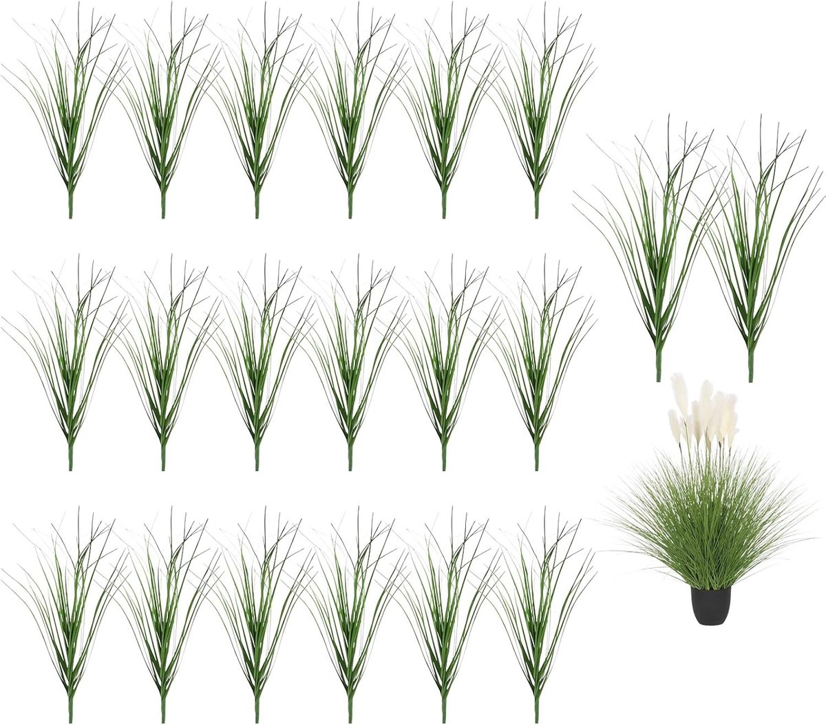 20 Bundels Kunstgras voor Buiten 30 cm - UV-bestendig, Realistisch en Duurzaam Kunstgras