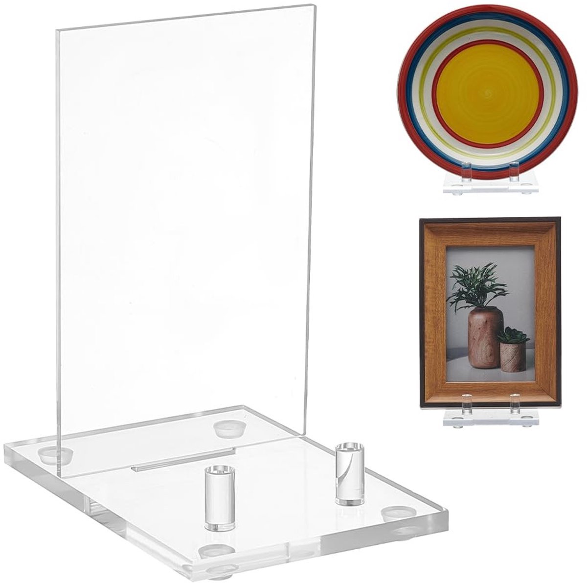 Omgoods - Set van 2 Transparante Boekenstandaards voor Tentoonstelling