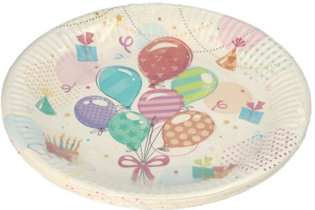 20x 10 Borden karton rond Ø 23 cm Fete