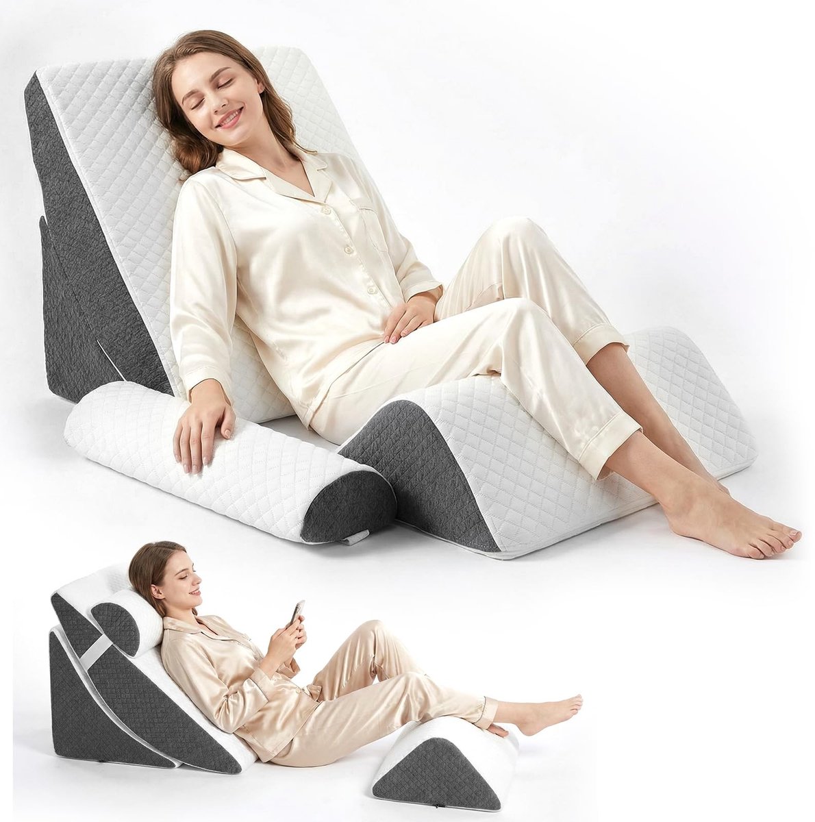 Omgoods - Orthopedisch Wedge Kussen Set voor Slaap en Ondersteuning
