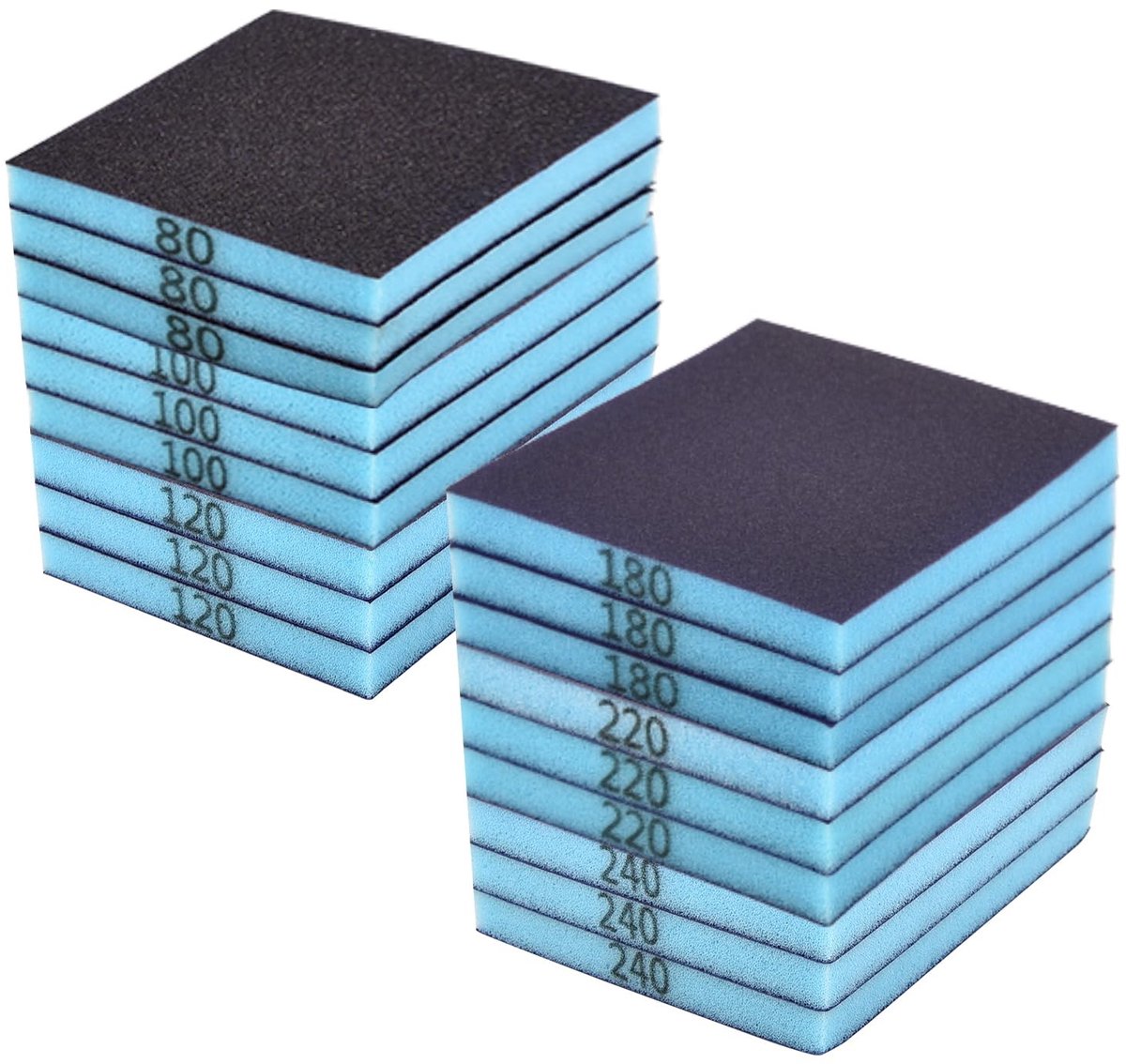 Omgoods - Schuursponssenset van 18 Stuks met Diverse Korrelgroottes