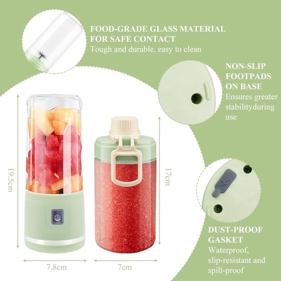 Omgoods - Draagbare Sapcentrifuge met USB Oplaadbare Mixer — afbeelding 3
