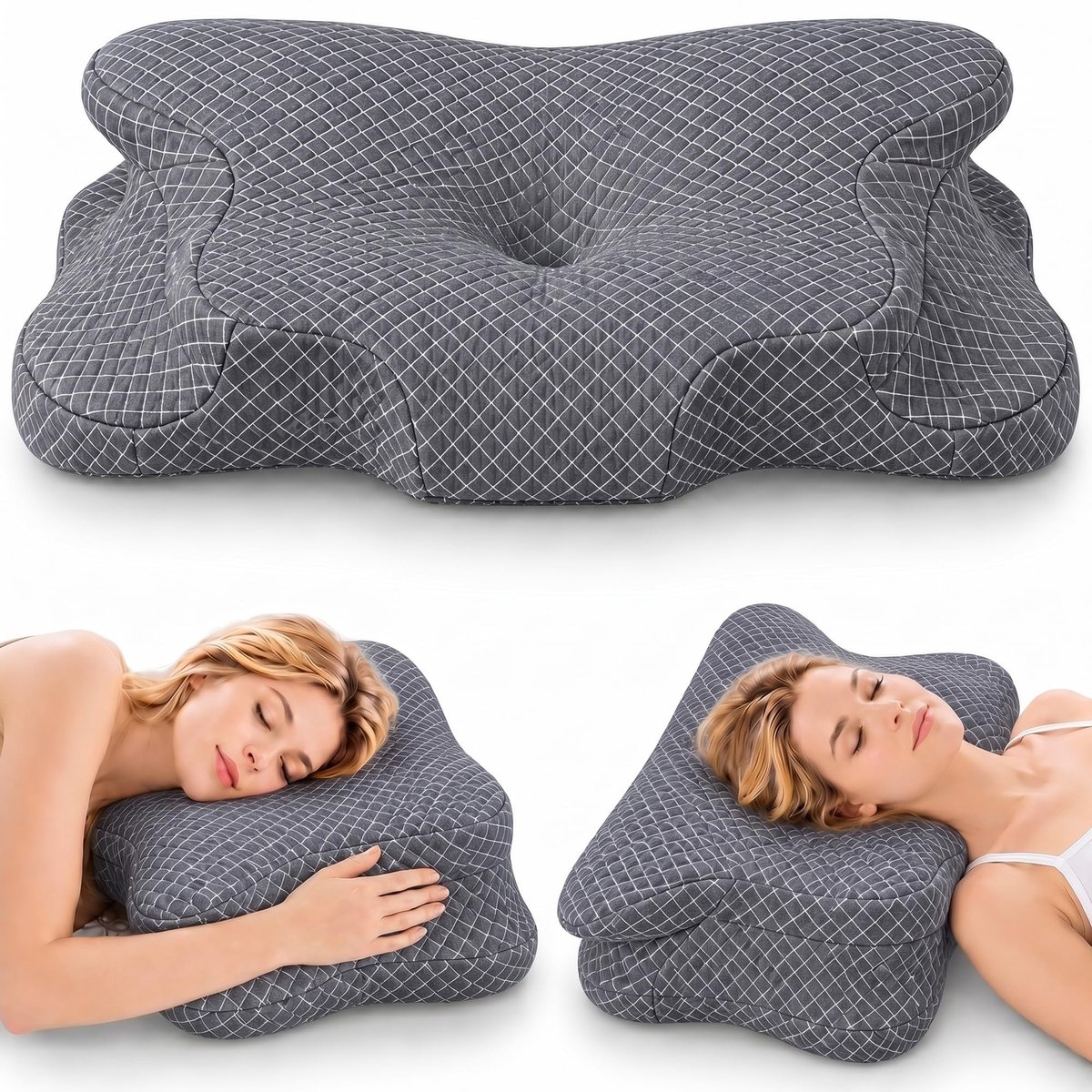 Omgoods - Ergonomisch Hoofdkussen van Geheugenschuim voor Ondersteuning