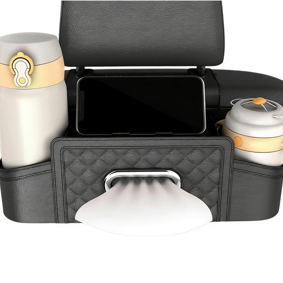 Omgoods - Multifunctionele Auto Achterbank Organizer met Bekerhouder en Opbergruimte
