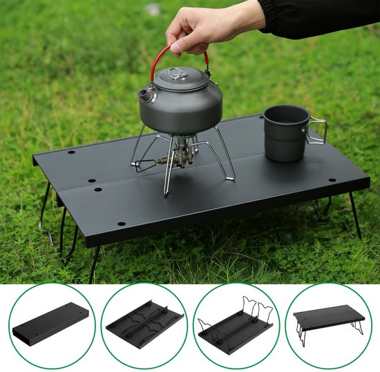 Omgoods - Opvouwbare Campingtafel - Ultralichte Aluminium Tafel voor Outdoor - 33×22×11 cm van Omgoods — afbeelding 3