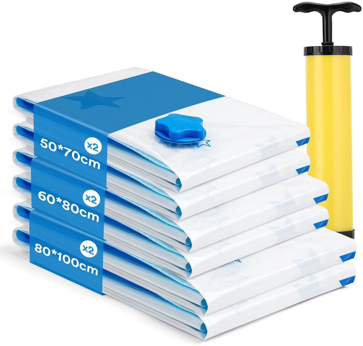 Omgoods - 6 Stuks Vacuüm Opbergzakken voor Kleding