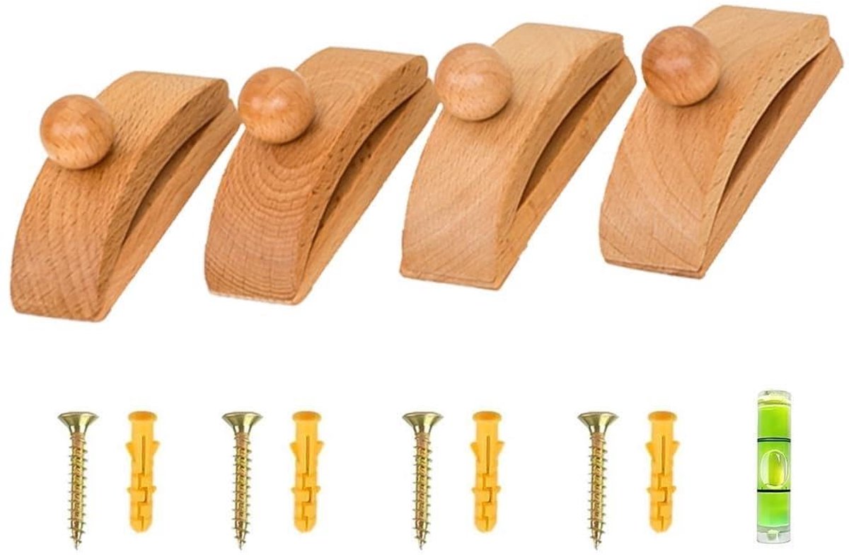 Omgoods - Houten Wandhaak Set voor Duvets en Tapestries
