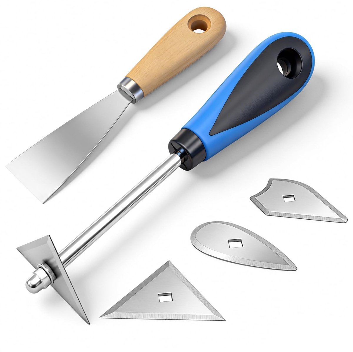 Omgoods- Verfschraper 3-in-1 - Multifunctioneel Gereedschap - Verwijderen/Lijmresten - Ergonomische Handgreep - Voor Renovatie - Efficiënte Kleurafwerking - Schraper