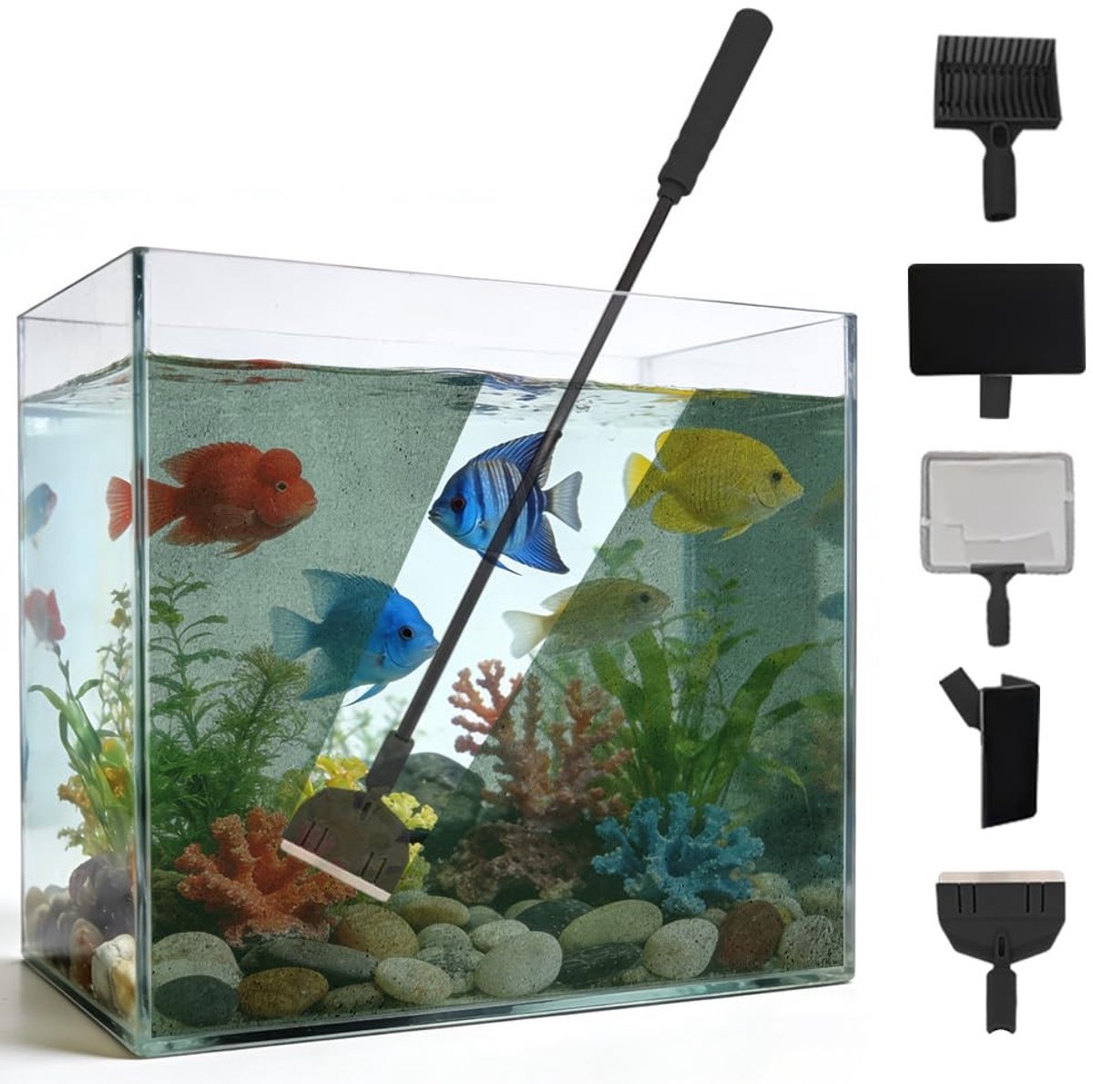 Omgoods - 5-in-1 Aquarium Reinigingsset met Diverse Accessoires
