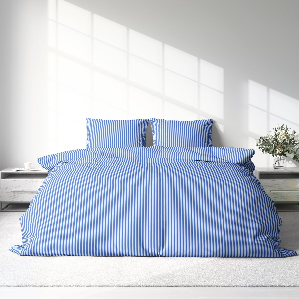 Dekbedovertrek 100% Katoen Premium - 240 x 220cm (Lits-jumeaux) - SummerVibe Blue