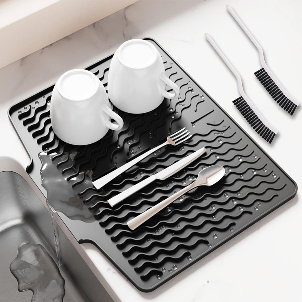 Omgoods - Silicone Afdruipmat 40 x 30 cm voor Keuken