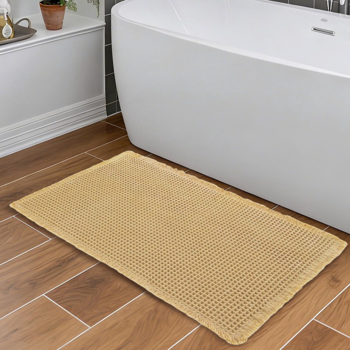 Omgoods - Wafel Badmat, Antislip en Absorberend 50x80cm