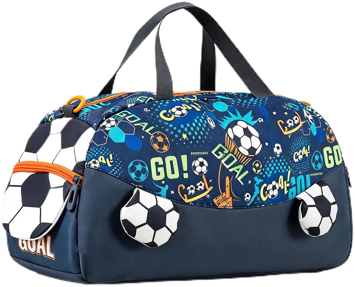 Omgoods - Sporttas voor kinderen met kleurrijk voetbaldesign - Ideaal voor school en sport