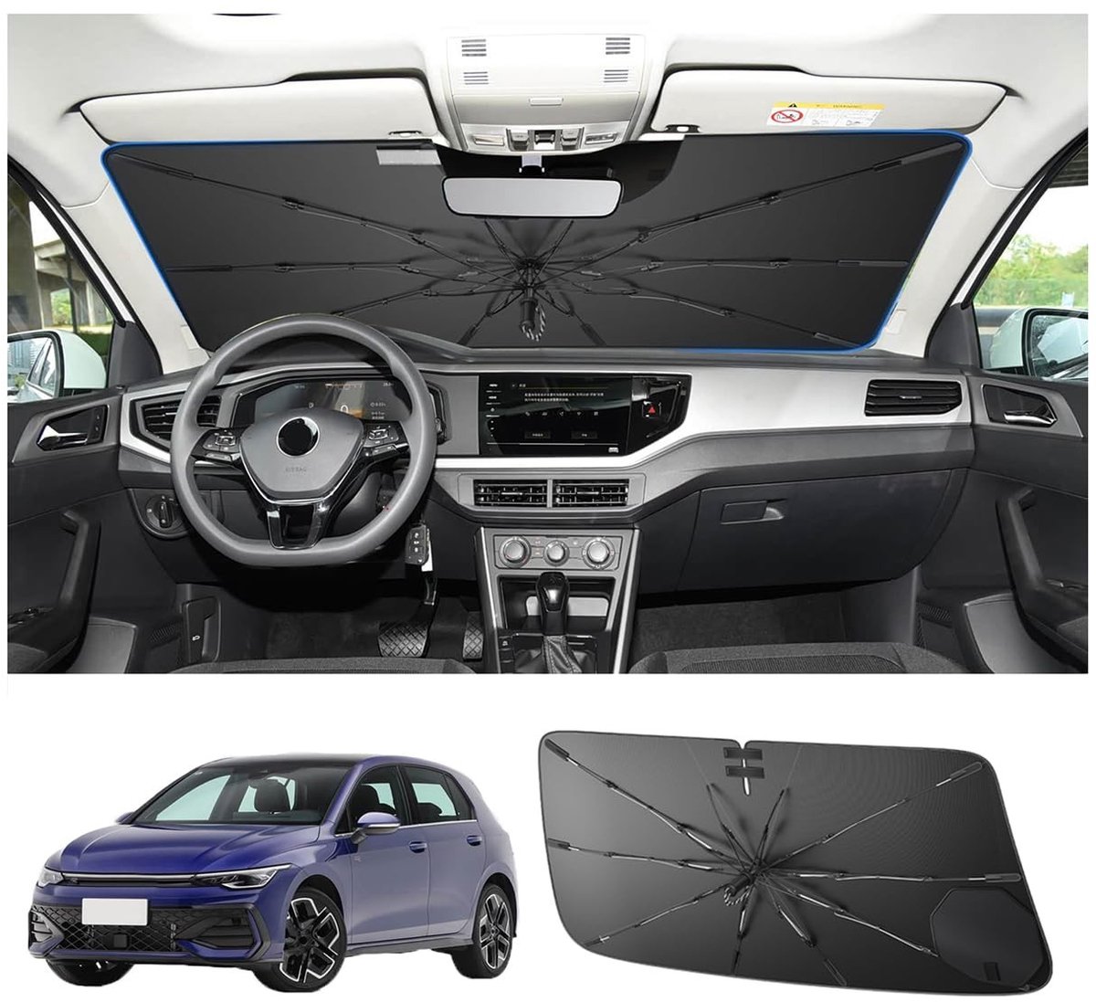 Omgoods - Voorruitparasol voor V-W Golf 8 mk8 2020-2025