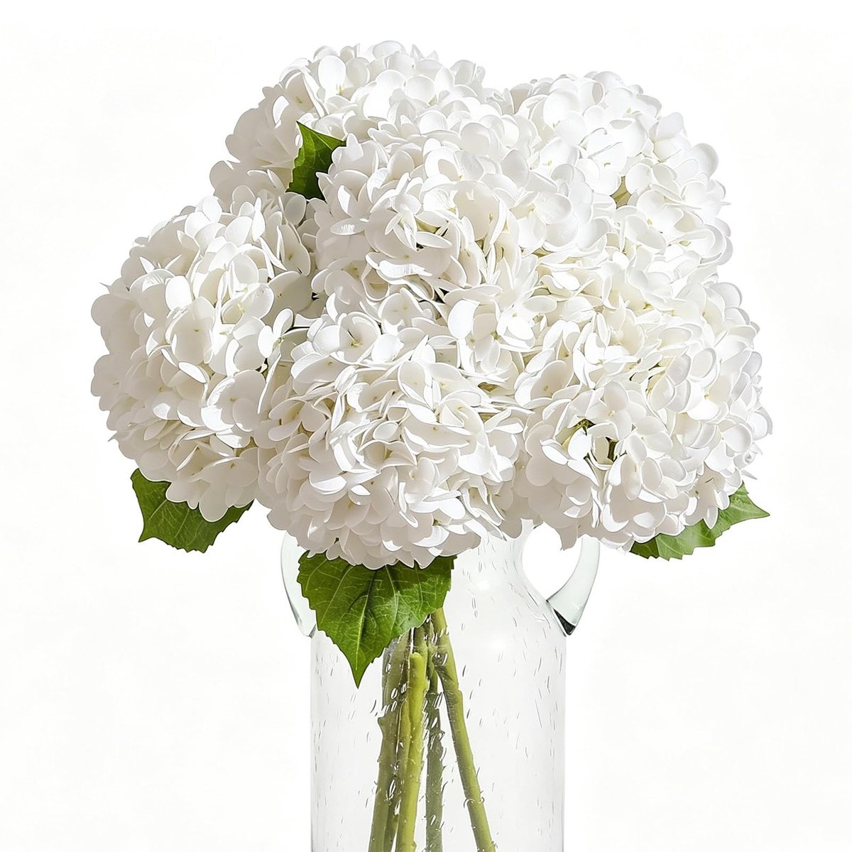 Omgoods - Set van 3 Kunstmatige Hortensia's met Real Touch Effect