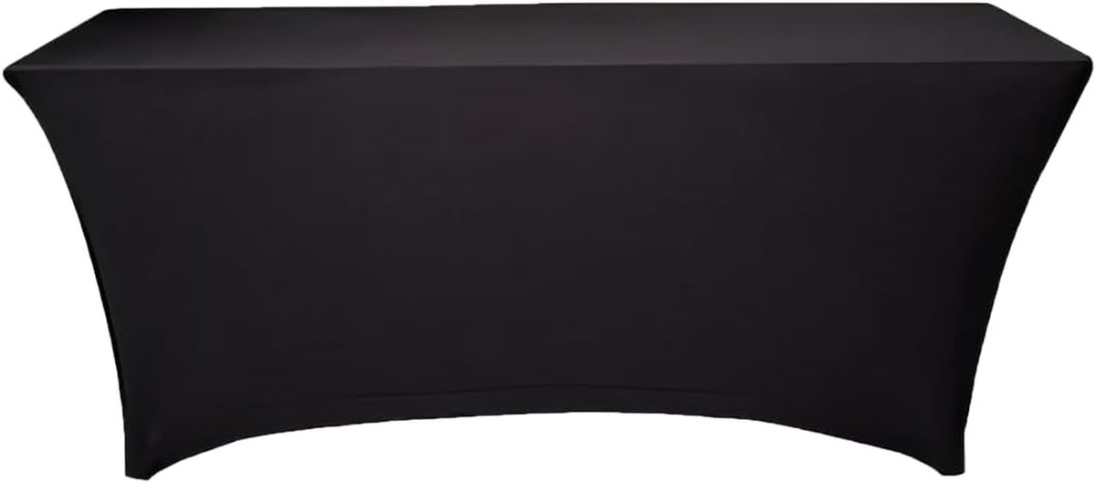 Tafelhoes Rechthoekig - Buffettafelhoes Hoes - Feestelijke Decoratie - Stof- en Vuilafstotend - 180x80x74 cm - Zwart