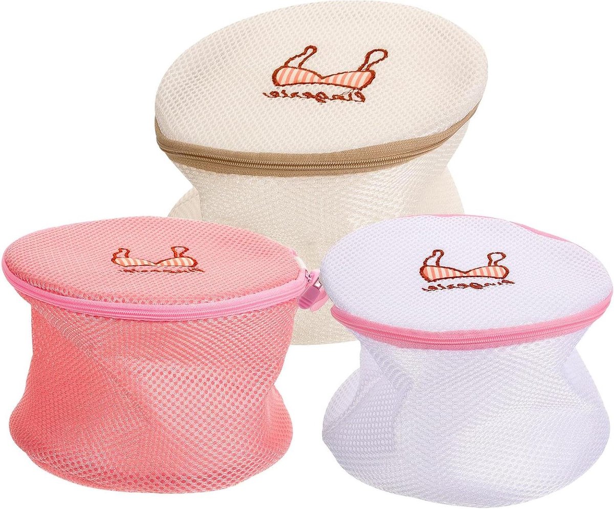 Waszakken met Ritssluiting - Wasmandjes Netten - Kleding Beschermen - Ademend Gaasontwerp - 18x18x12cm - Diverse kleuren