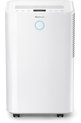 Witte Pro Breeze luchtontvochtiger met een display en bedieningsknoppen bovenaan.