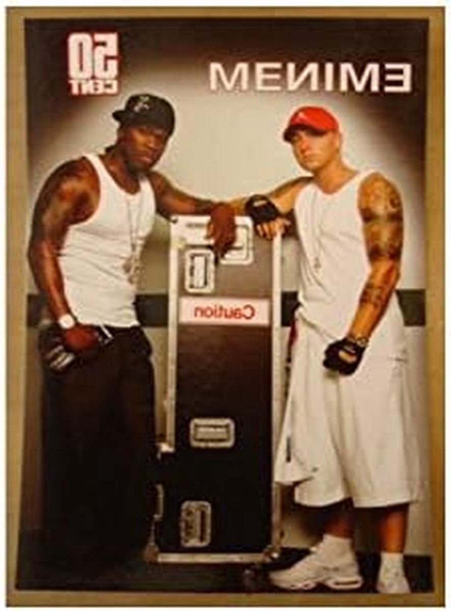 Postkaart Eminem - 50 Cent Kaart - Verzamelobject - Iconische Hip Hop - 10x15 cm - Gekleurd