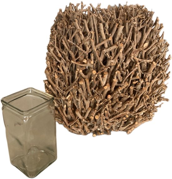 Beau Commerce - Vazen - houten takken - glazen pot