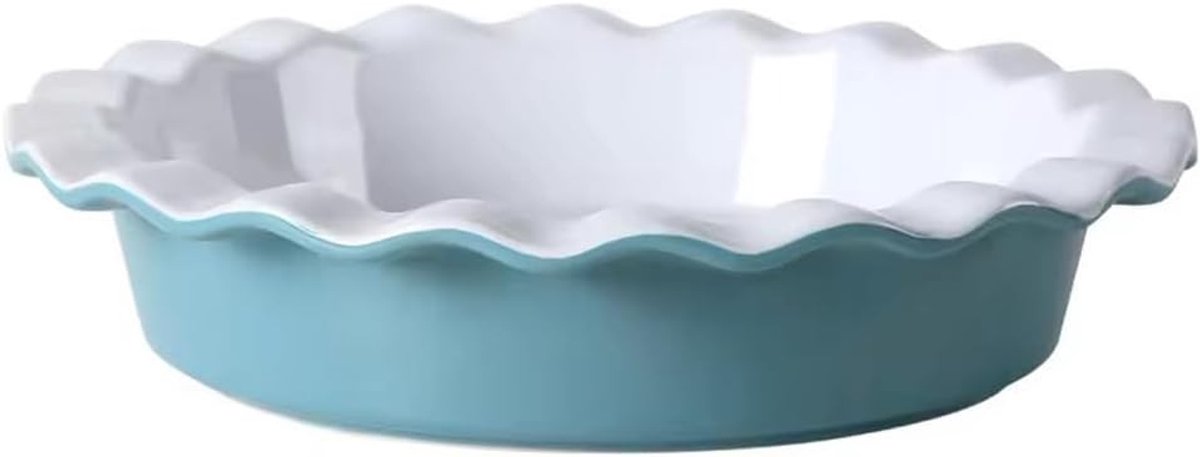 Perfecte taartvorm met golfrand voor heerlijke gebakjes, blauw, duurzaam en ovenbestendig