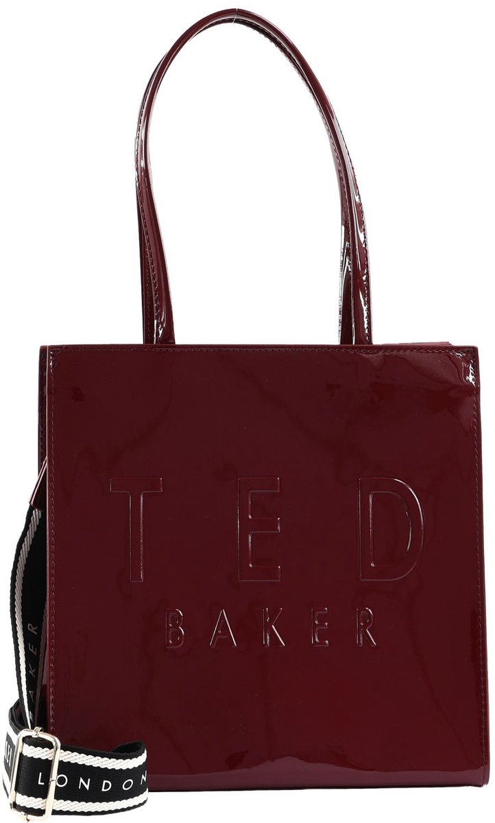 Ted Baker schoudertas Iconica Webbing Small Icon Bag Oxblood donkerrood