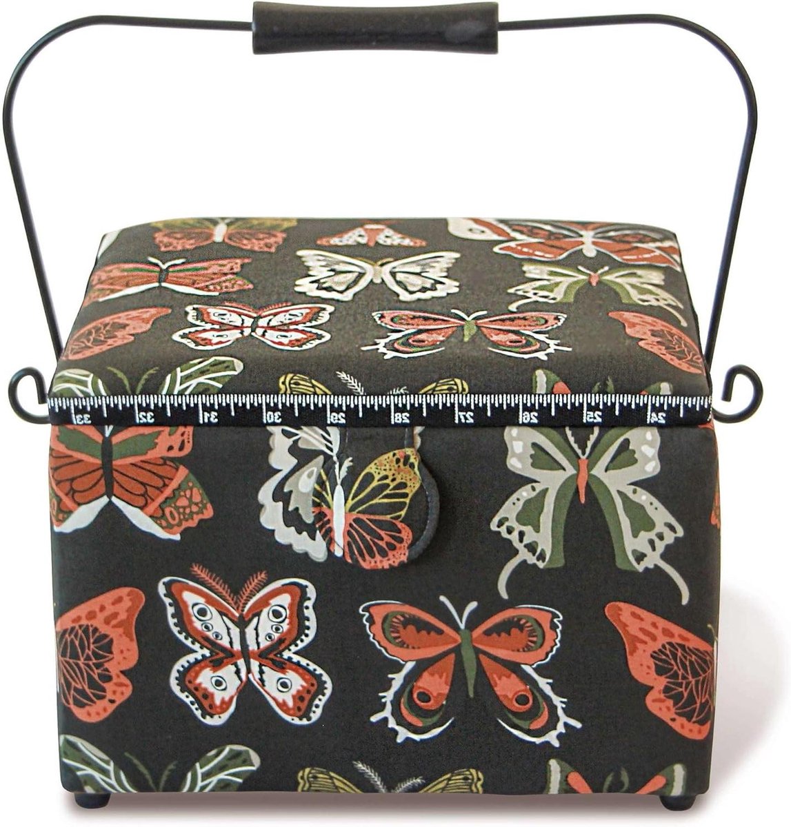 Naaimand - Opbergmand Naaien - Naai-accessoires Opbergen - Kunststof Inzetstuk - 260 x 260 x 190 mm - Antraciet