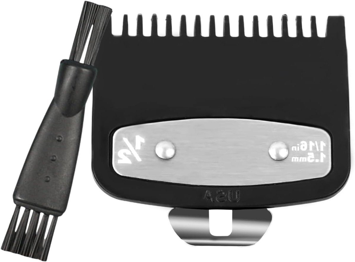 Tondeuse Opzetkam - Geleidingskam Set - Haar Trimmen - Universele Compatibiliteit - 15 mm - Zwart