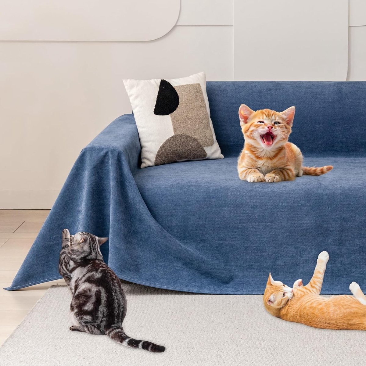 Beschermende Sofa Cover voor 2 Zits Bank, Waterafstotend en Antislip, Ideaal voor Huisdieren en Kinderen, 300x180cm, Bescherming tegen Krassen en Vlekken
