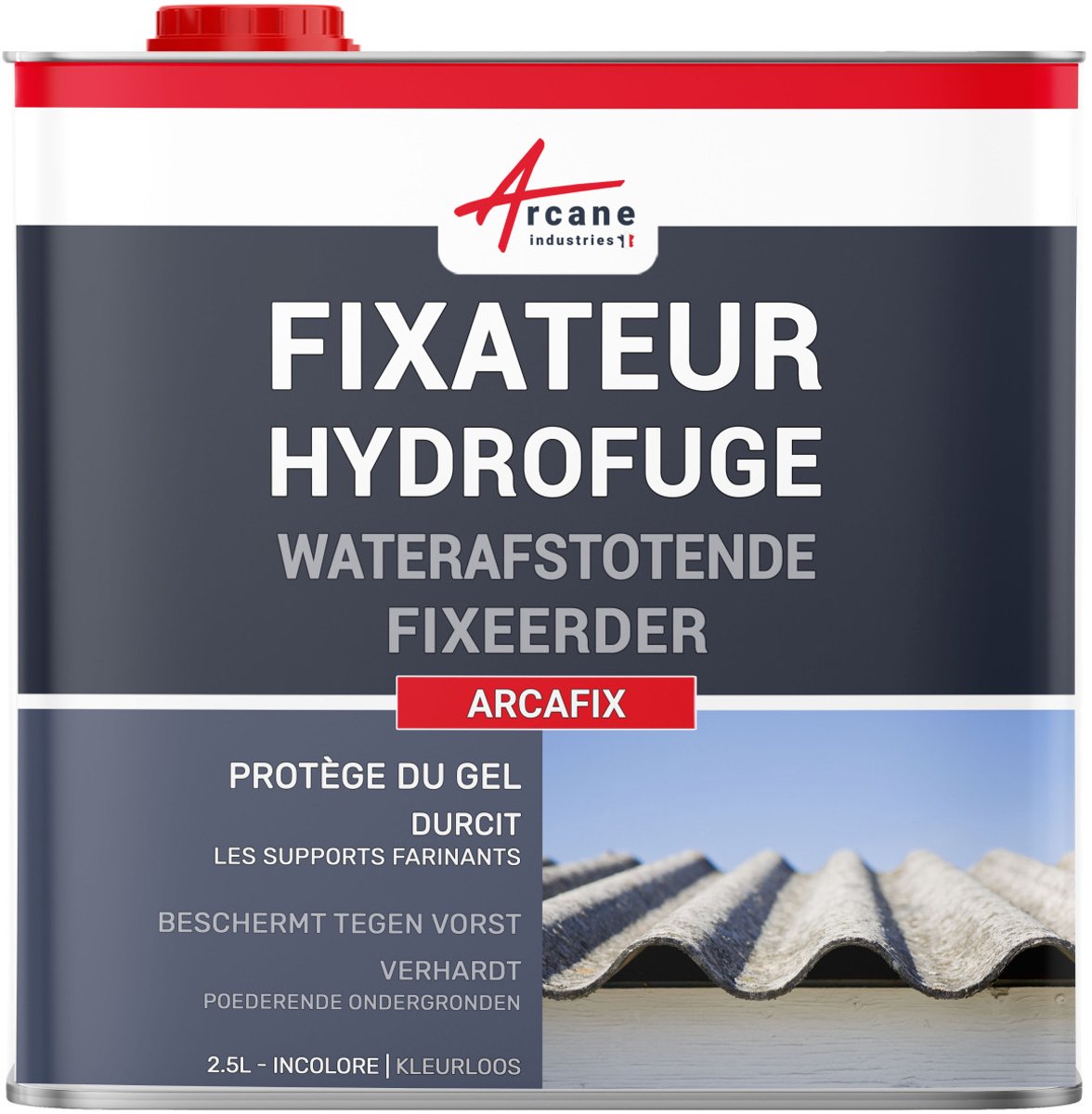 Hydrofuge primer voor brokkelige ondergrond tegen stof: Arcafix