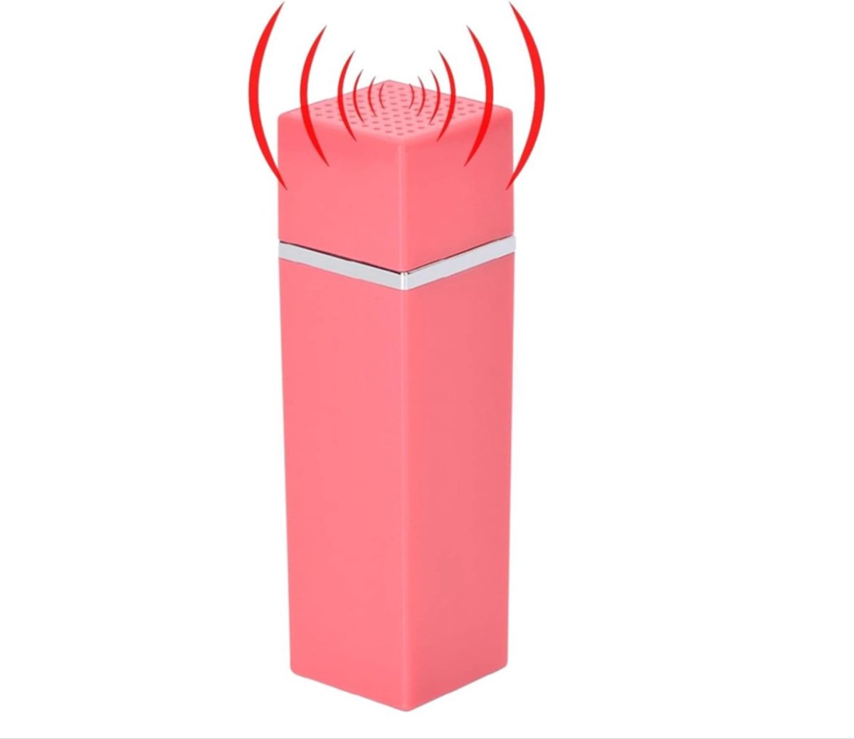 Persoonlijk alarm – lippenstift persoonlijk veiligheidsalarm – aanvalsalarm – noodzelfverdediging – sleutelhanger – persoonlijk verdedigingsalarm – voor vrouwen/kinderen/ouderen (rood).