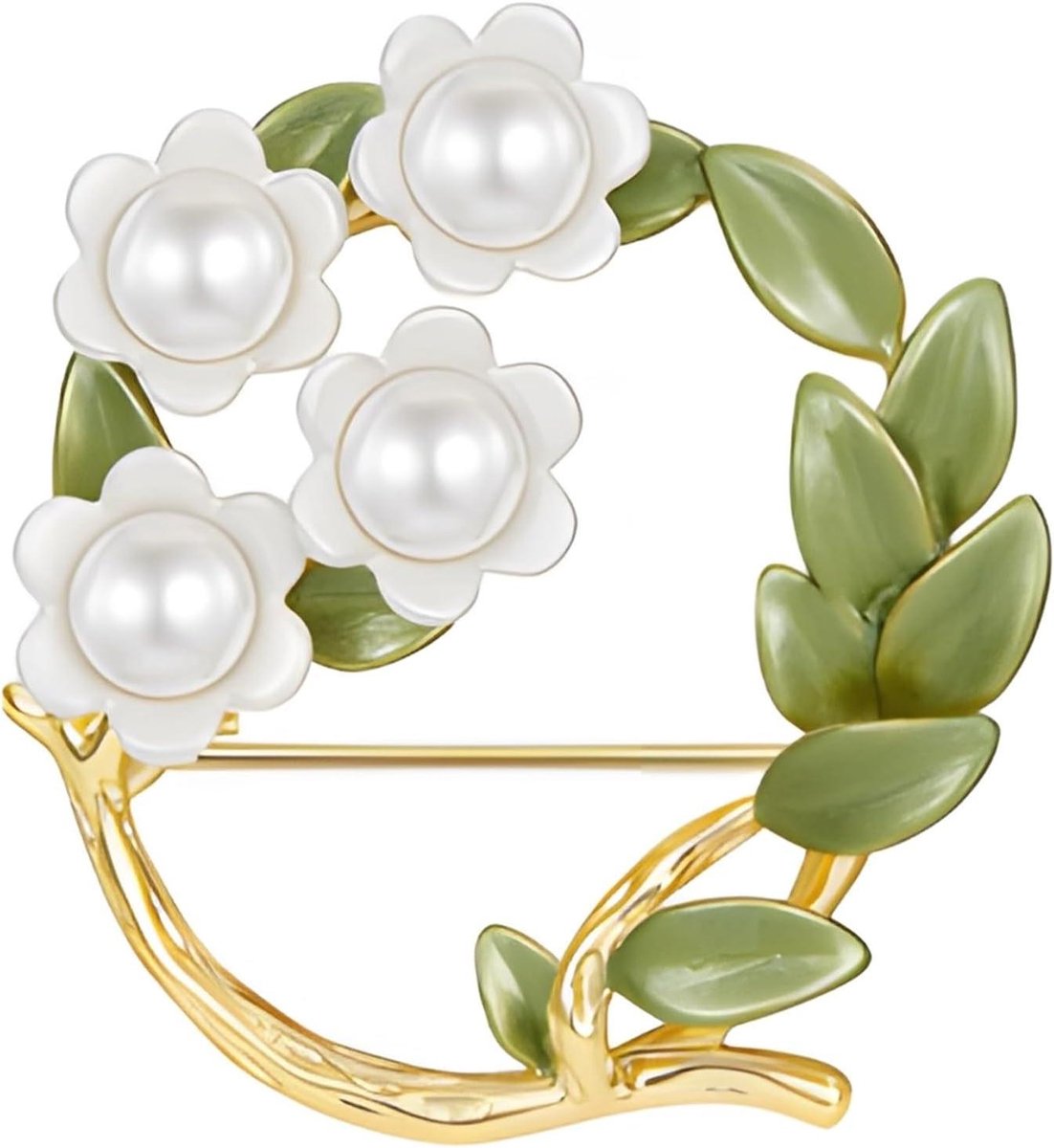 Bloemen Broche - Bloemen Pin - Kleding Versieren - Elegant Bloem Design - 3.5cm x 3.5cm - Goudkleurig