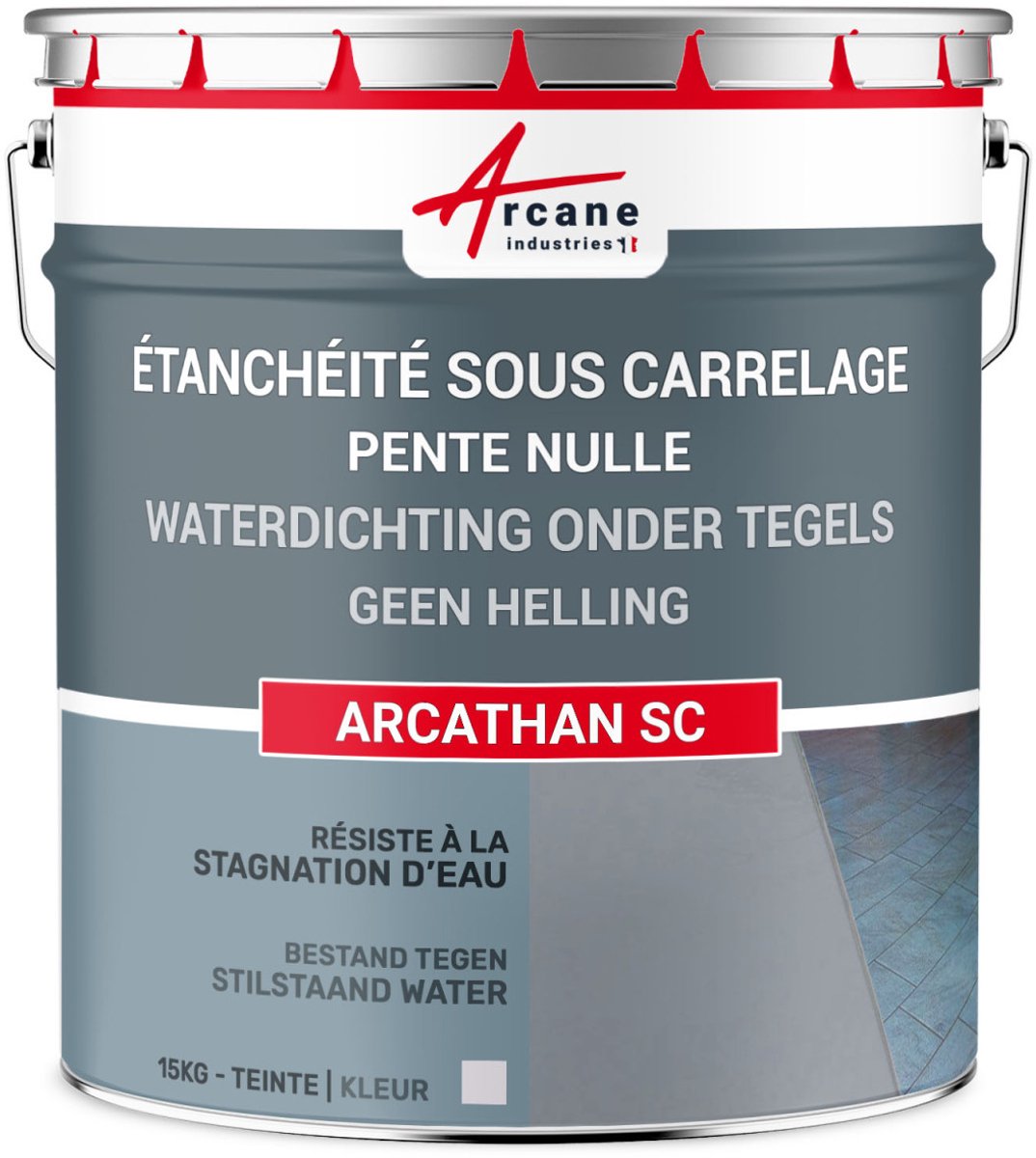 Waterdichtingshars onder tegels en terrastegels op plots: ARCATHAN SC