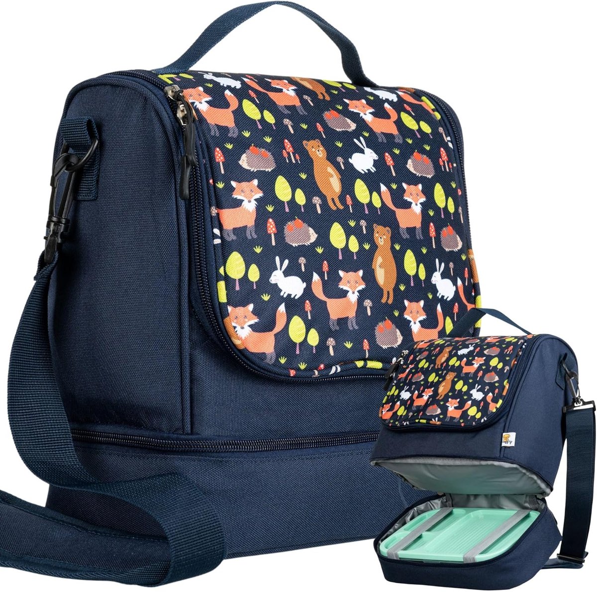 tas - met geïsoleerd lunchboxvak - extra veel ruimte tot 30 Tonies (Fox) (Fox)