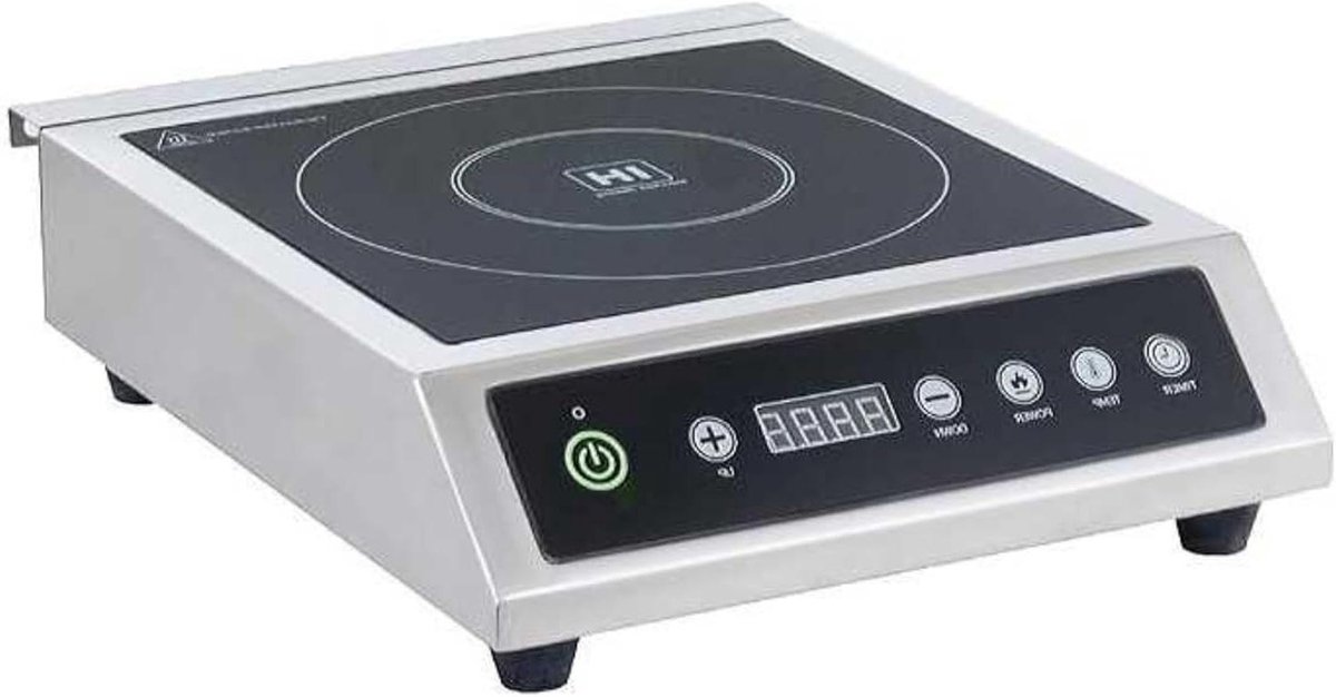 Inductiekookplaat - Elektrische Kookplaat - Snel Koken - Digitale Bediening - 3500 W - Grijs