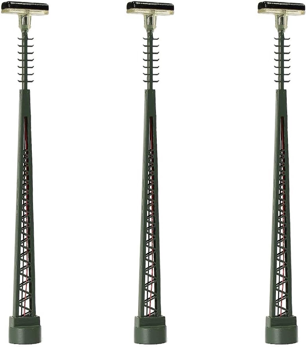 3 stuks Spoor N lampen 1:160 lampen modelbaan trein (80 mm 2-LED)
