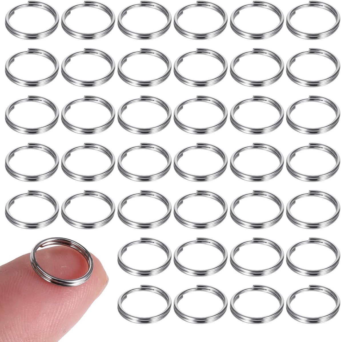 100 Stuks Sleutelhangers 10mm Splitringen van RVS voor Sieraden, Armbanden en DIY Projecten