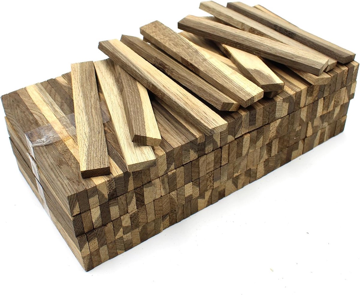 Houten lijst, 22 x 8 x 160 mm, rookeiken, losse knutselblokken voor het knutselen, knutselstokken (rookeiken 22 x 8 mm)