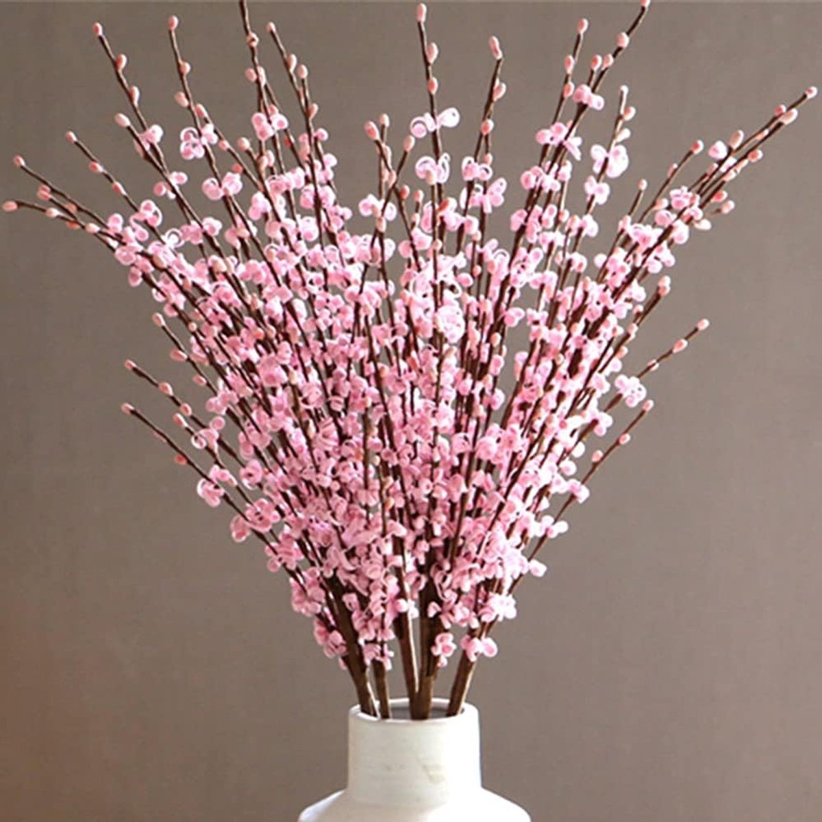 12 stuks 79,5 cm lange steel kunstmatige jasmijnbloemen hoge nepbloem boeket faux jasmijnplanten voor hotel thuiskantoor keuken slaapkamer bruiloft feest doe-het-zelf decor (roze)