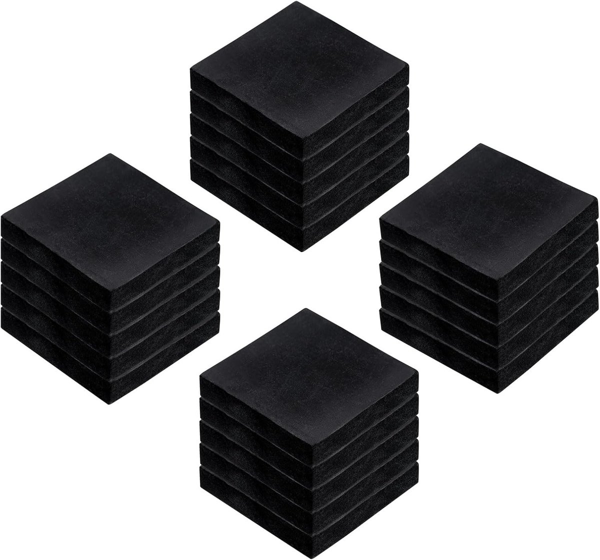 Anti-vibratiematten van hard rubber, 50 mm, vierkante matten voor isolatie van trillingen, antislip rubberen blok, 10 mm dik, antislip, geluidsdempend voor Hvac en compressor, 20 stuks