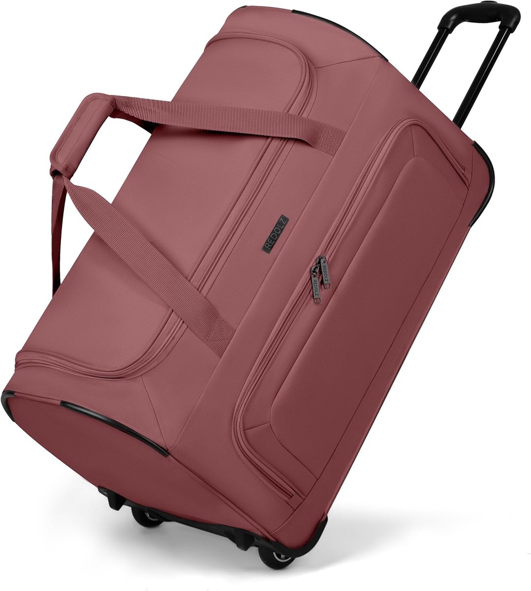 Duffle tas met wielen 71L - roze - lichtgewicht - ideaal voor reizen - ShopVlot