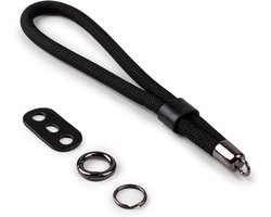 Camera polsband touw, camera polsband compatibel met Fujifilm XT5 XH2S Nikon Z30 Z50 Canon EOS R6 R10 R50 Sony A6700 A6400 A6000 A7C II A7IV DSLR camera - zwart