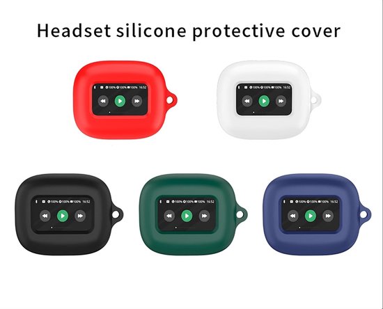 Hoesjes compatibel met JBL Live Beam 3, siliconen hoes, lichtgewicht, schokbestendig, draagbaar, donkerblauw — afbeelding 5