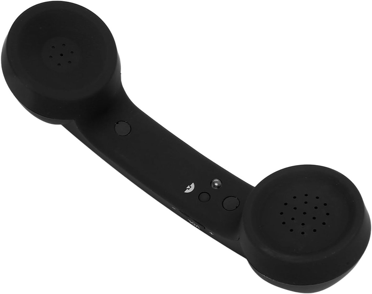 SnelShoppen - Retro Bluetooth Telefoon Hoorn, Draadloze Mobiele Telefoon Ontvanger met HD Speaker en Microfoon, Oplaadbaar en Straling Bestendig, Comp