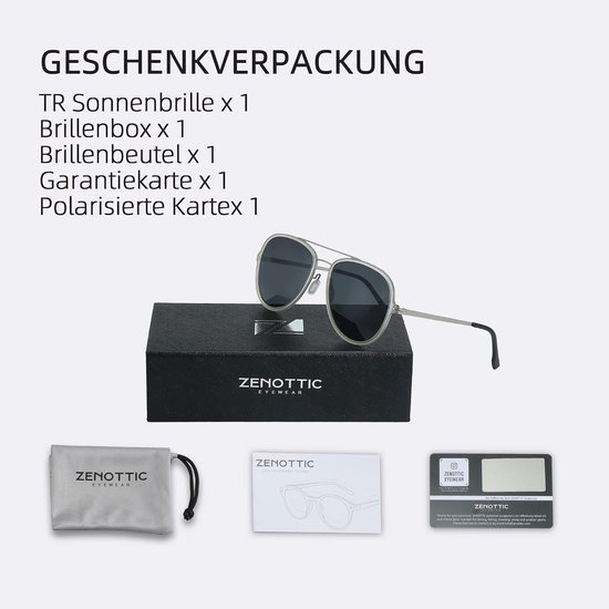 Gepolariseerde Zonnebril Aviator-zonnebril Lichtgewicht TR-frame UV400-bescherming Outdoor Zonneschermbril — afbeelding 4