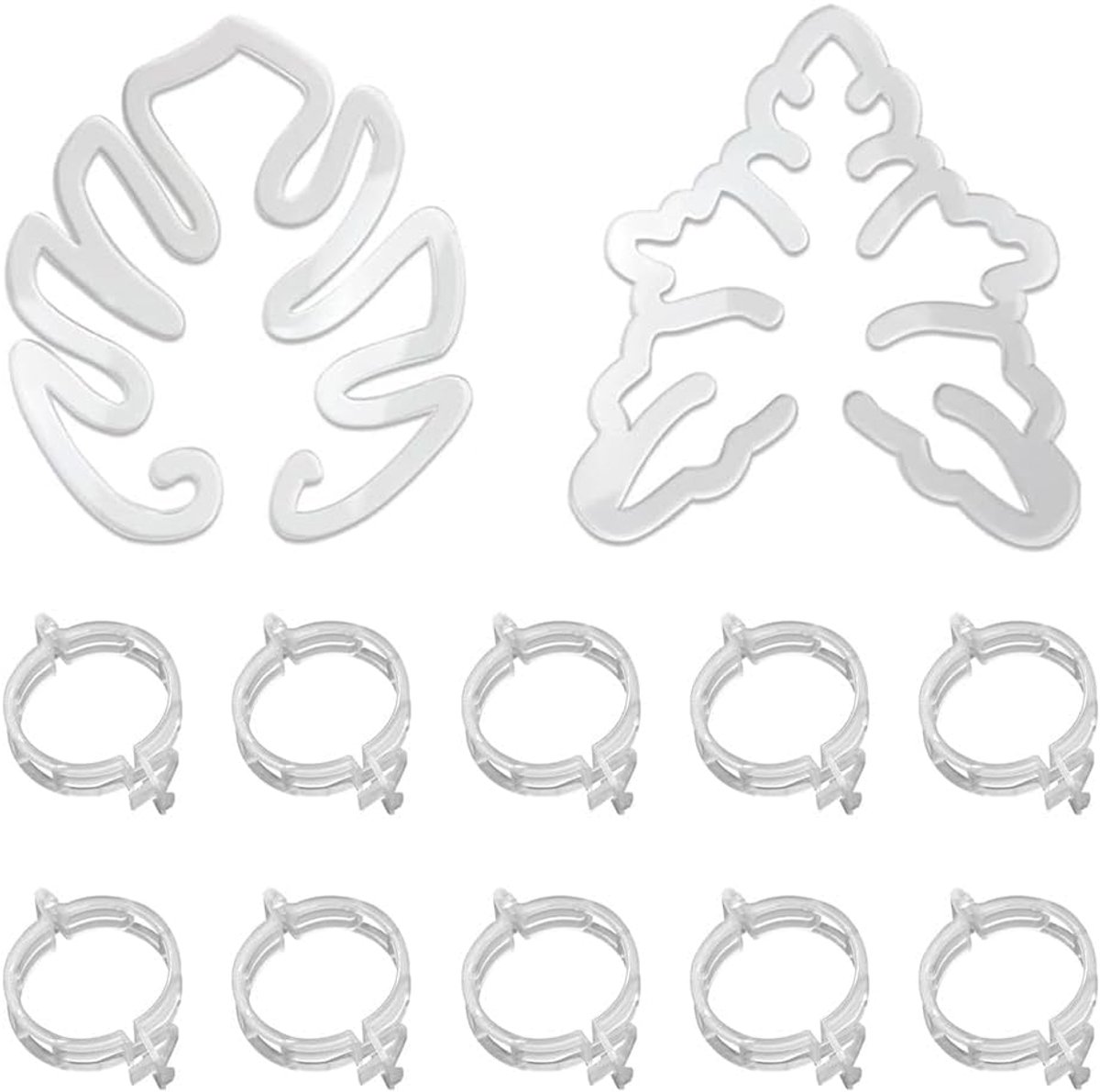 12 stuks plantenclips voor klimplanten, herbruikbare tomatenklemmen, plantenklemmen, klimhulp voor tomaten, komkommers, bloemen, pea's, paprika's en andere klimplanten