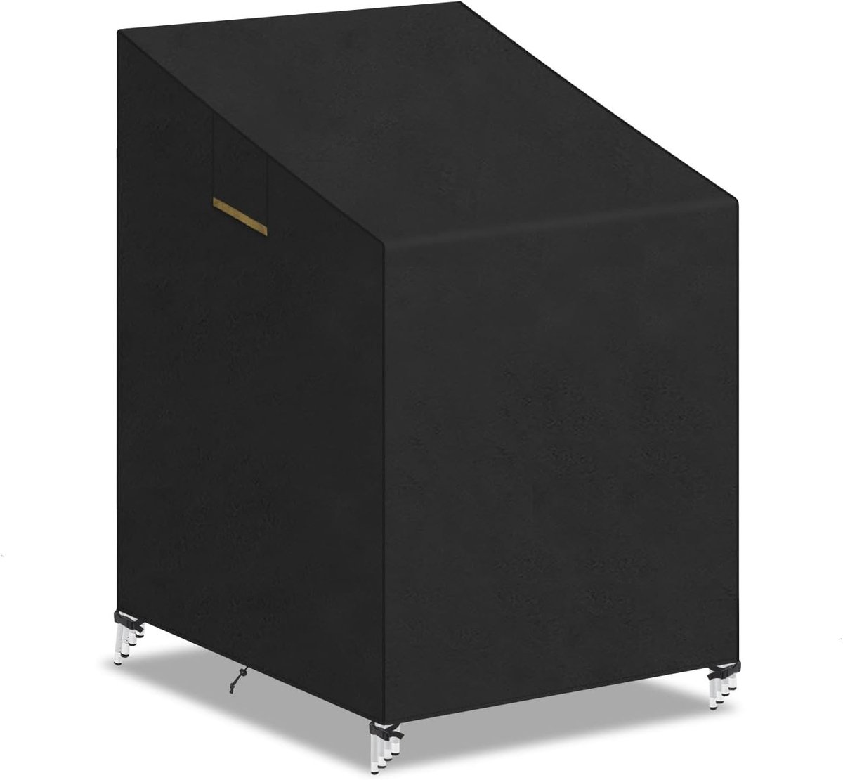 Stoelen, waterdicht, beschermhoes met hoge rugleuning, voor tuinstoelen, hoge rugleuning, inklapbare afdekking, stapelstoel, afdekking, weerbestendig, uv-bestendig